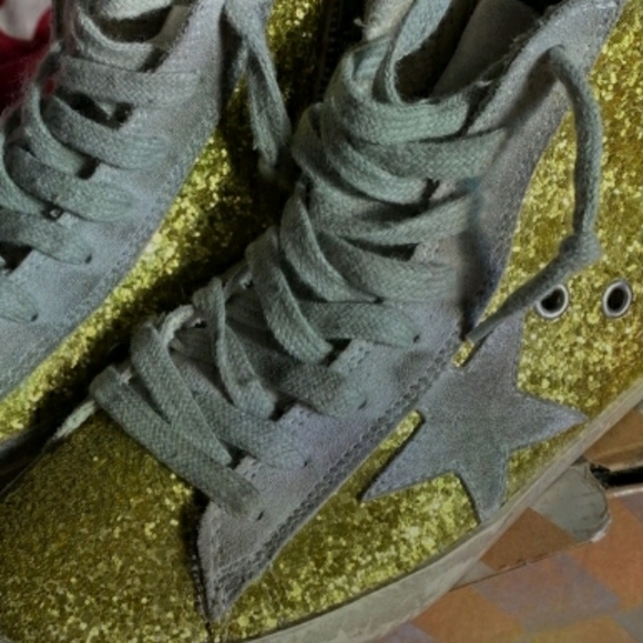 GOLDEN GOOSE RARE & GENTLY PRE-LOVED GLITTER HIGH TOPS | SIZE 36 🇺🇸 6 - Picture 11 of 16